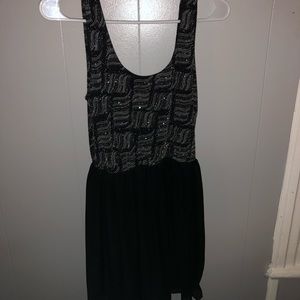 NWOT sequin top little black dress